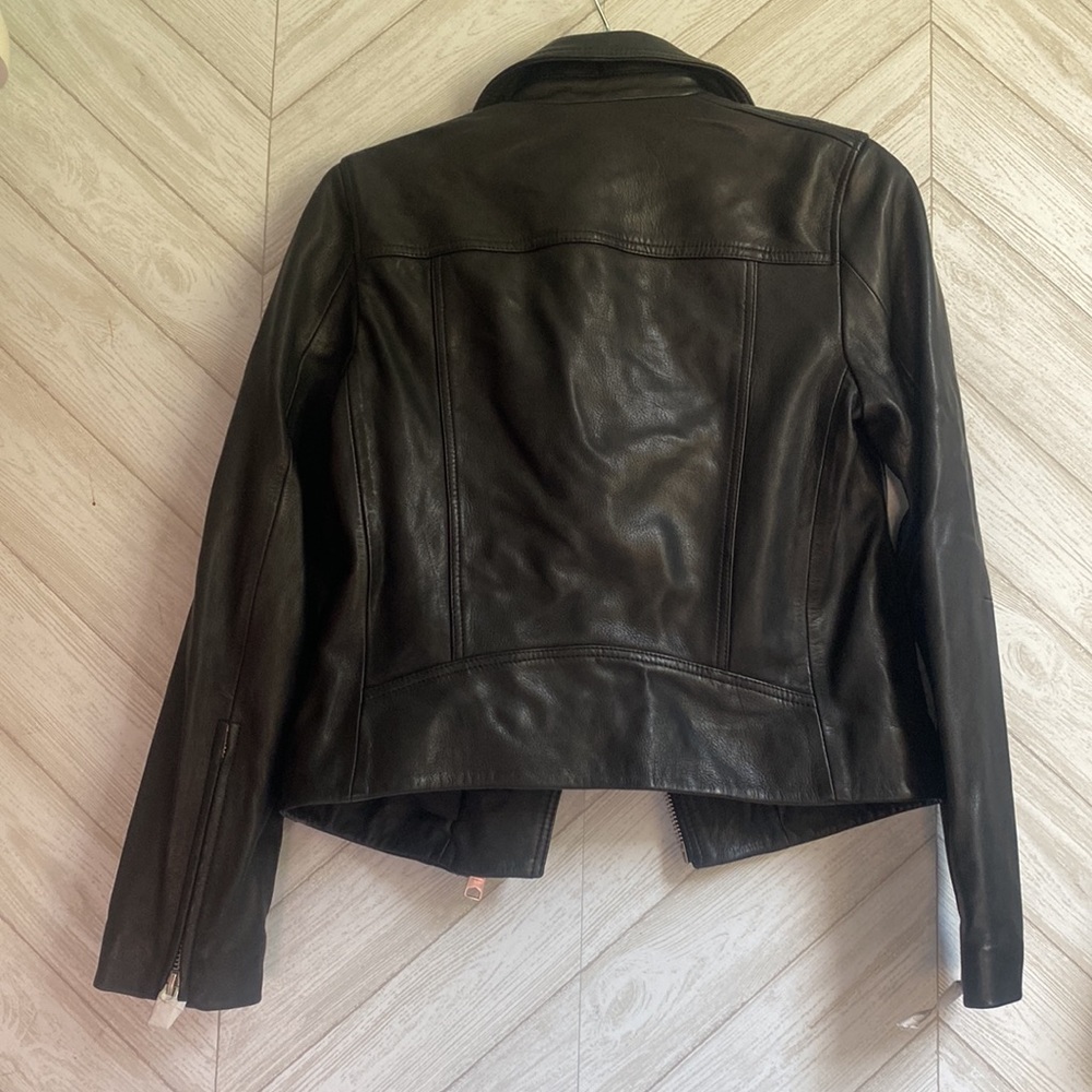All Saints Black Leather Jacket - Picture 9 of 9